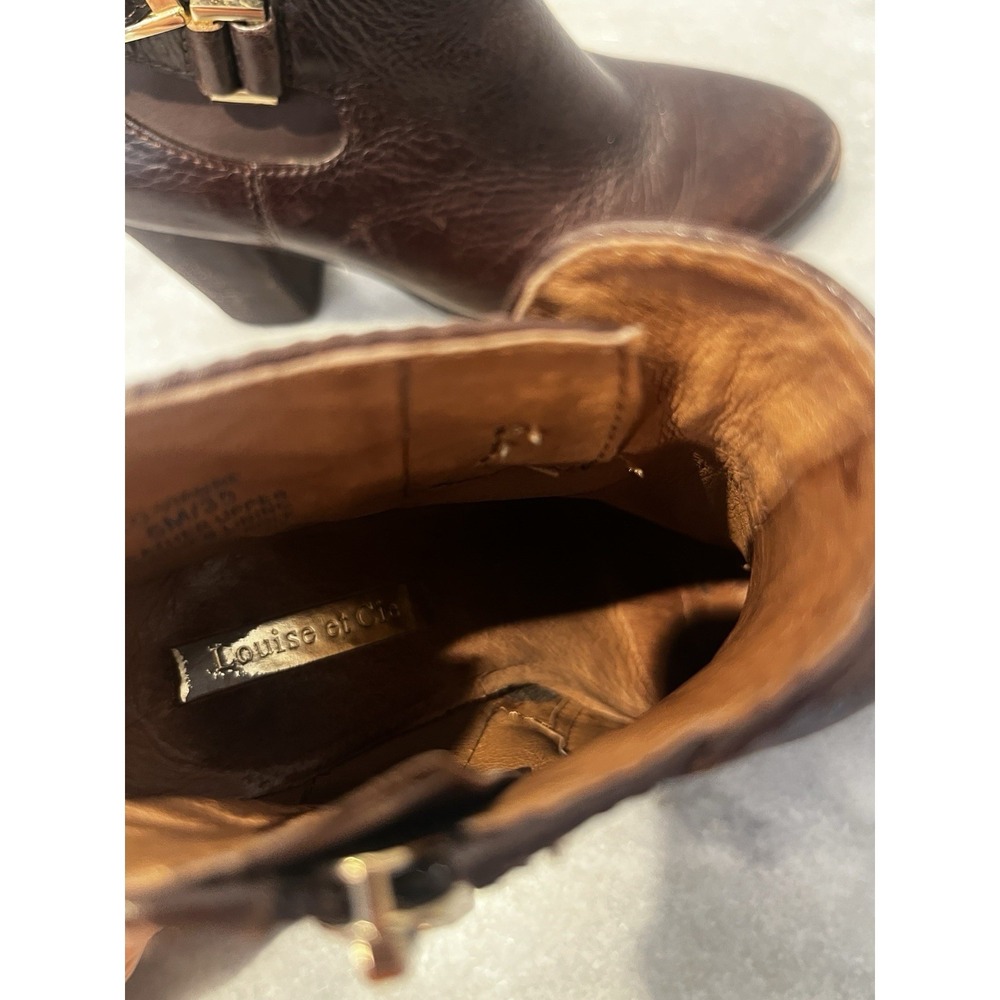 Louise Et Cie Lo-Vianne Brown‎ Leather Buckle Ankle Boots Booties Size 5 - Picture 12 of 12